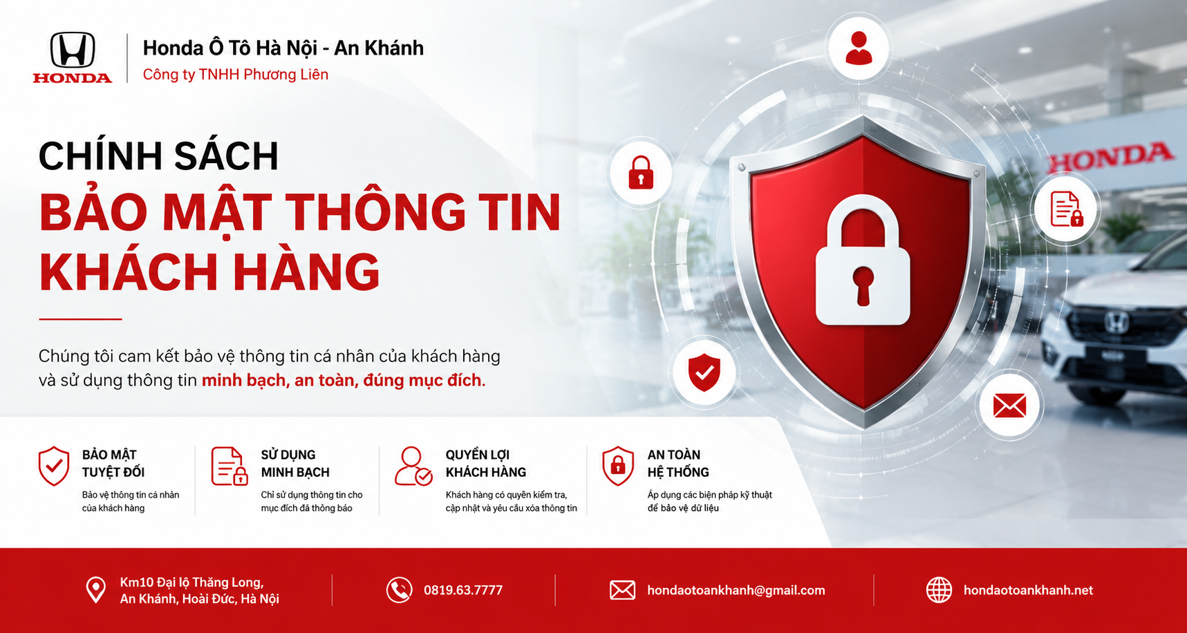 Chính sách bảo mật thông tin khách hàng